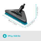 Gardena Cleansystem handborstel, hard, flexibel, reinigingsborstel, voor slijtvaste oppervlakken 18814-20