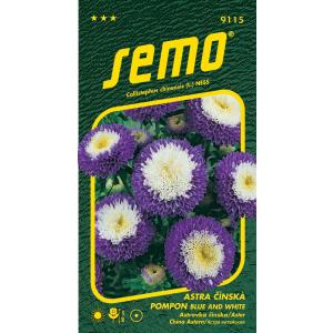 Semo Astra Chinese Pompon blauw en wit 0,5 g
